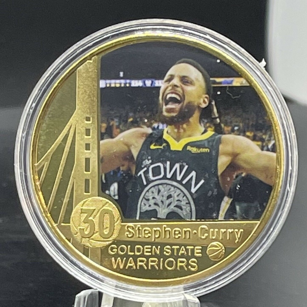 Stephen Curry "Championship" Gold Collectable Coin NBA Warriors US Seller
